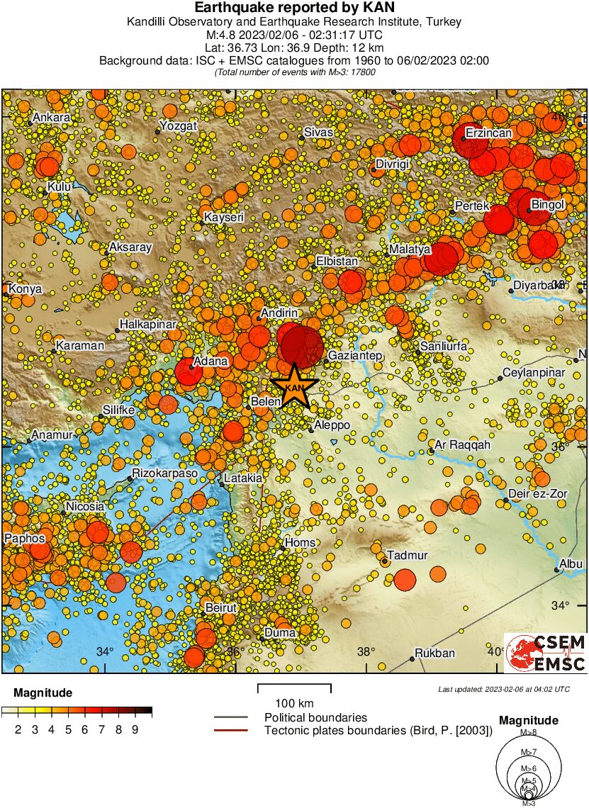 regional magnitude historical seismicity