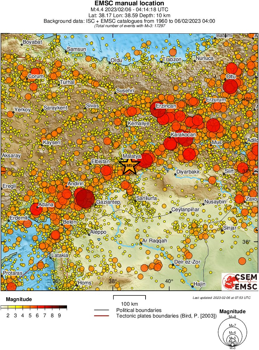 regional magnitude historical seismicity