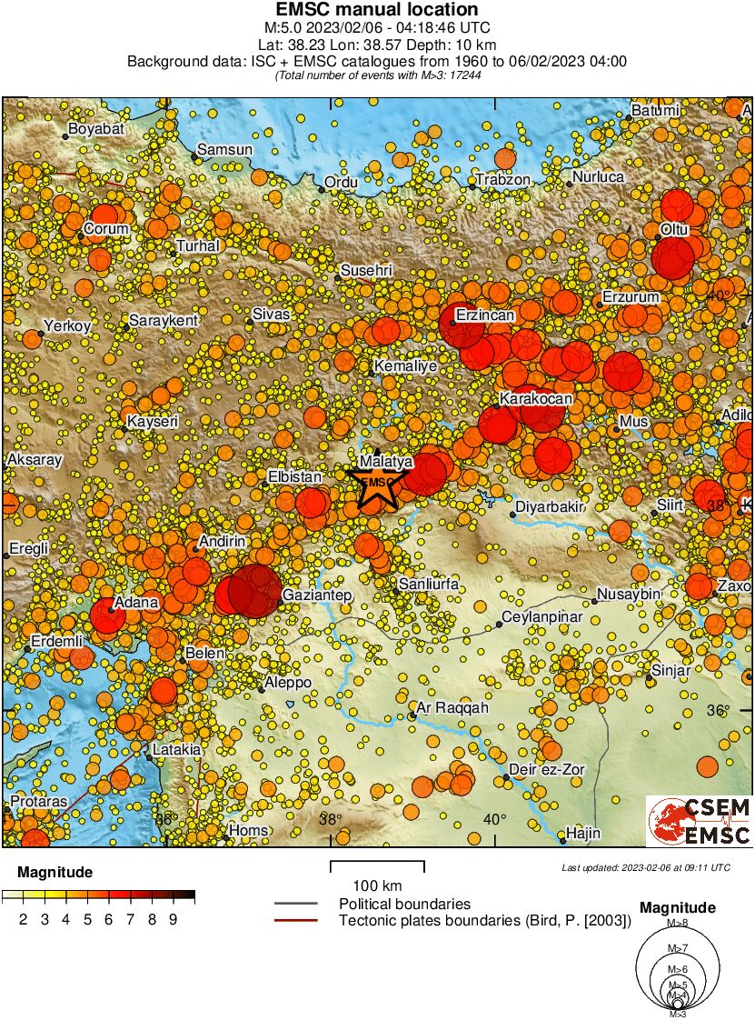 regional magnitude historical seismicity
