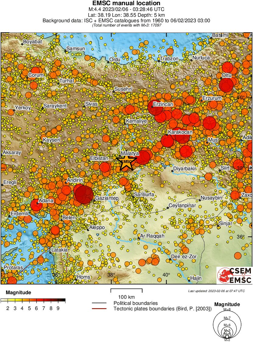 regional magnitude historical seismicity