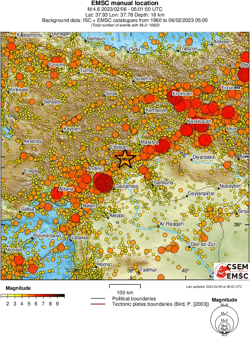 regional magnitude historical seismicity