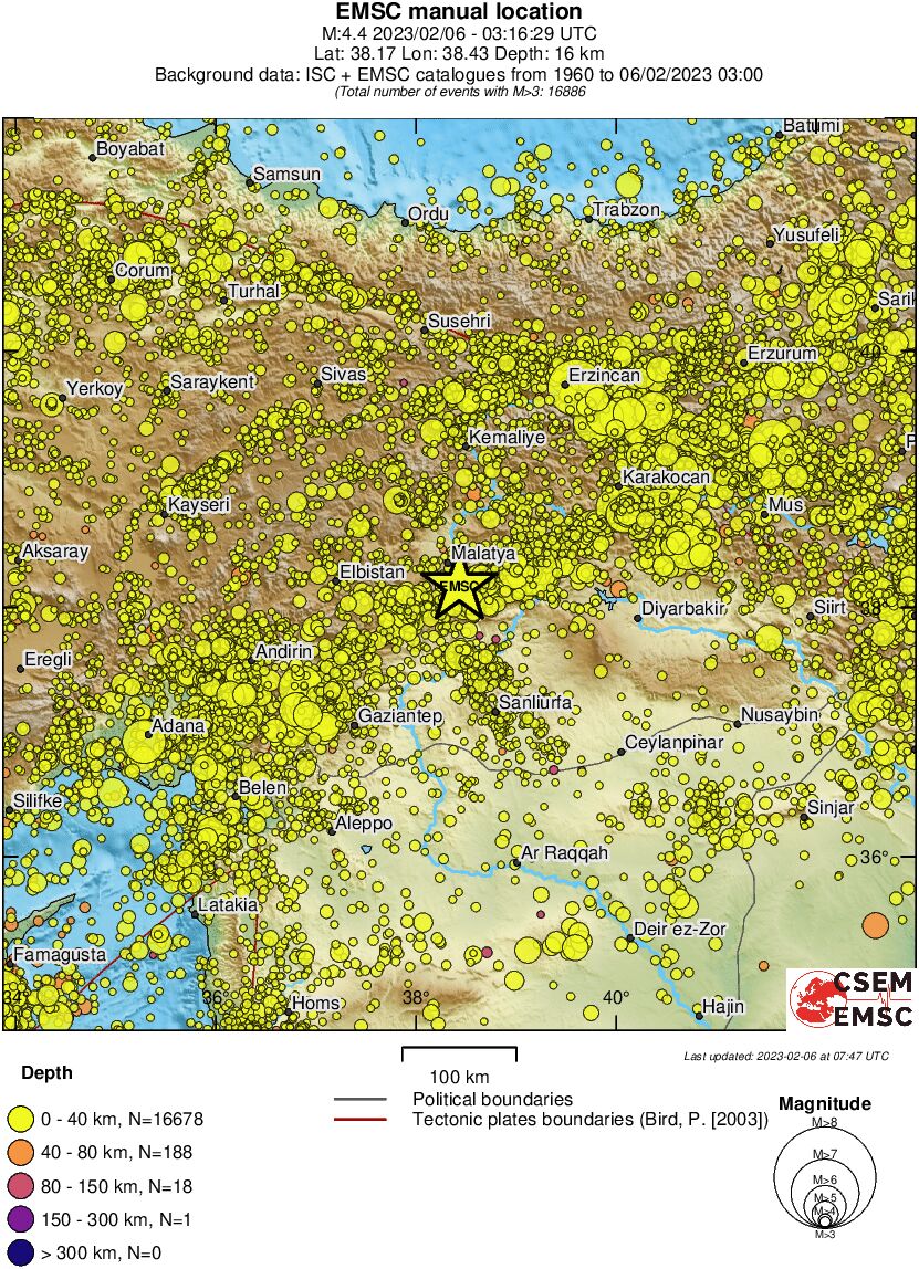 regional historical seismicity