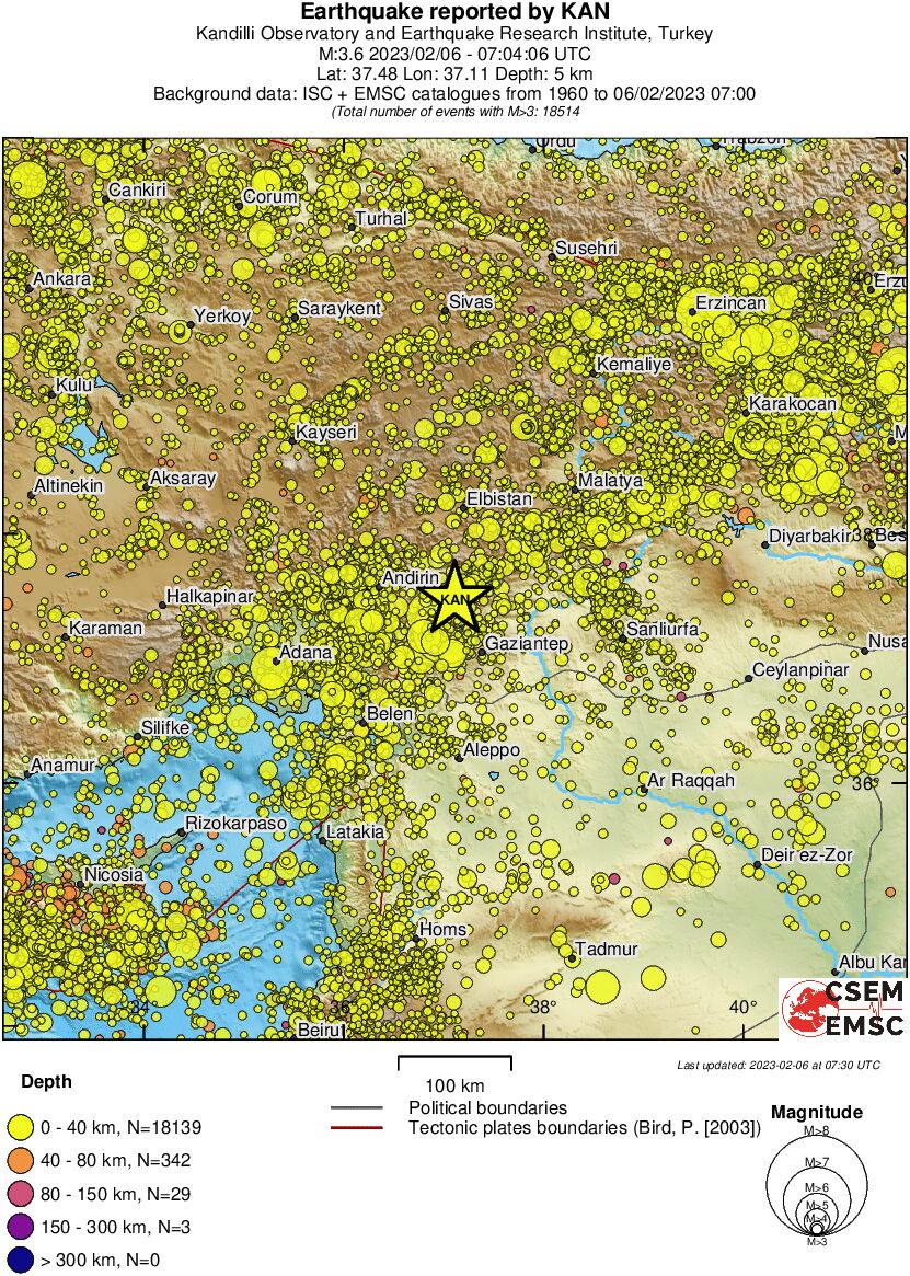 regional historical seismicity