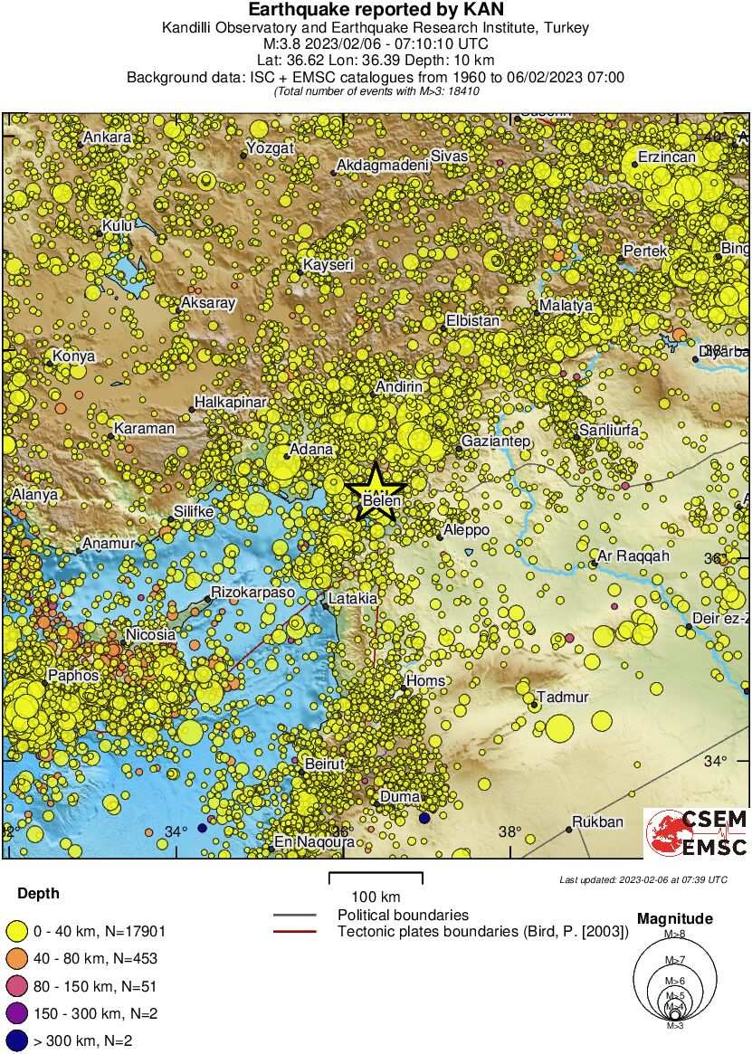 regional historical seismicity