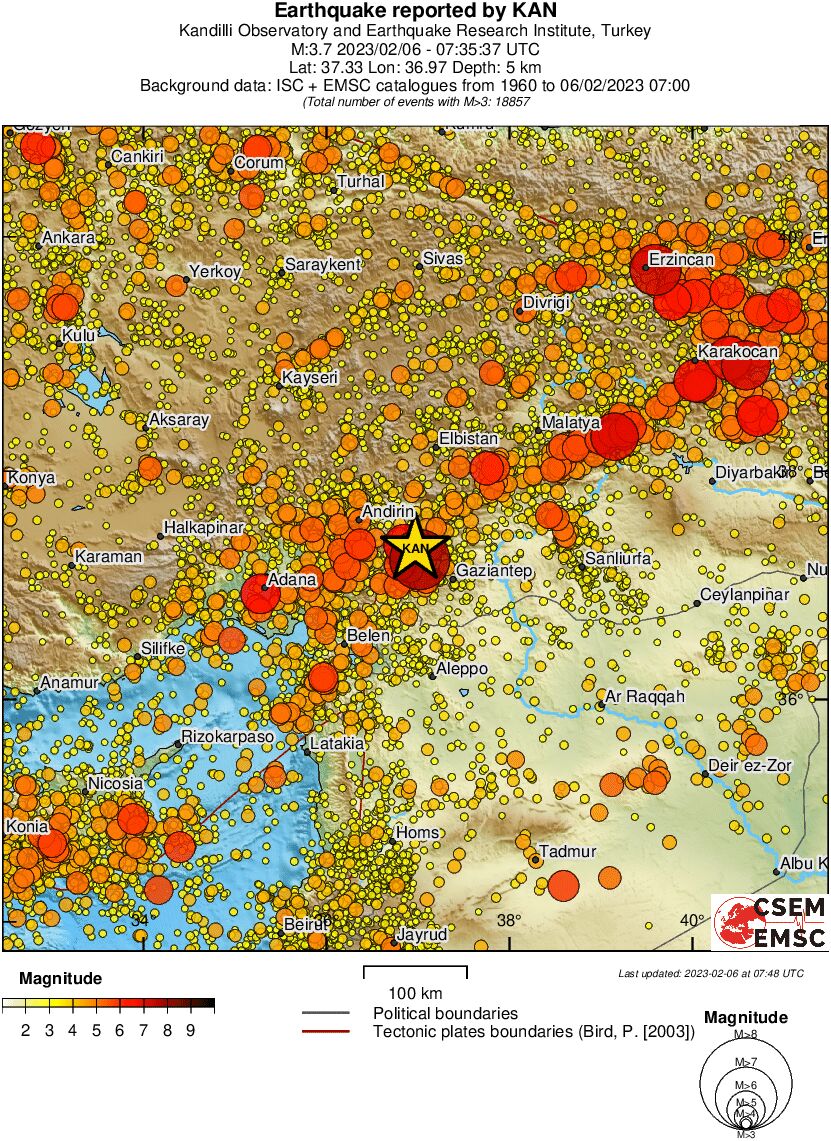 regional magnitude historical seismicity