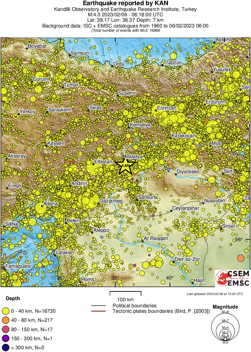 regional historical seismicity