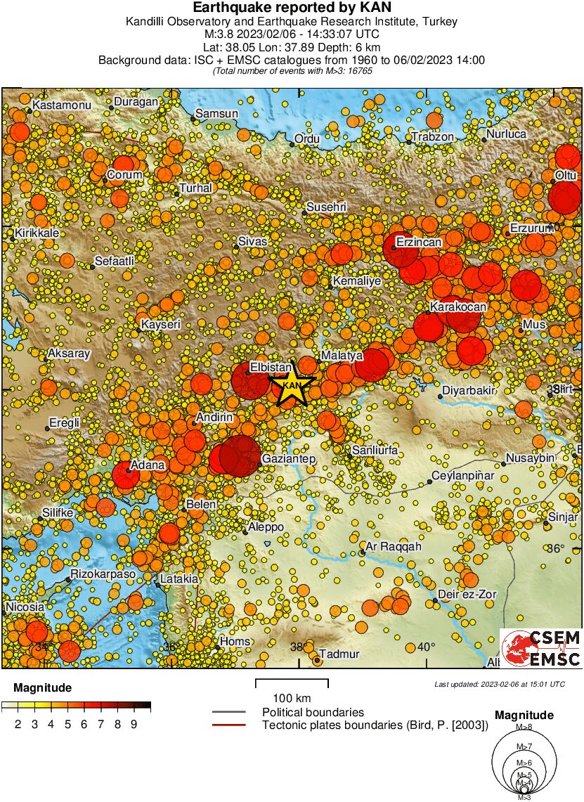 regional magnitude historical seismicity
