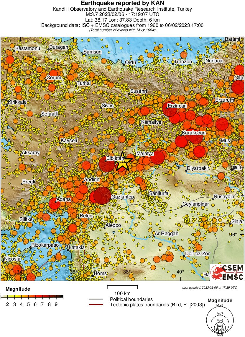 regional magnitude historical seismicity