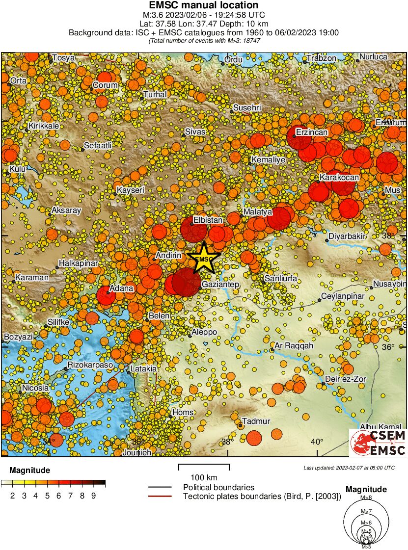 regional magnitude historical seismicity