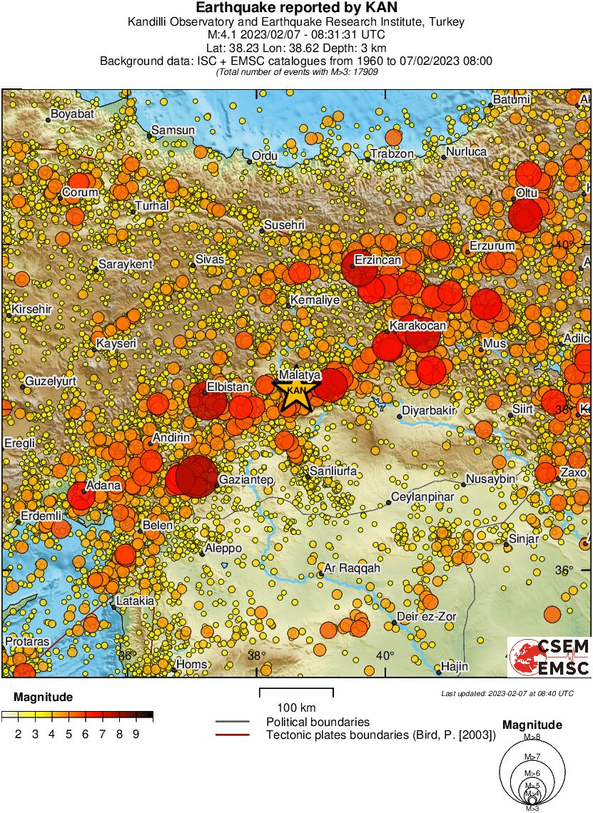 regional magnitude historical seismicity
