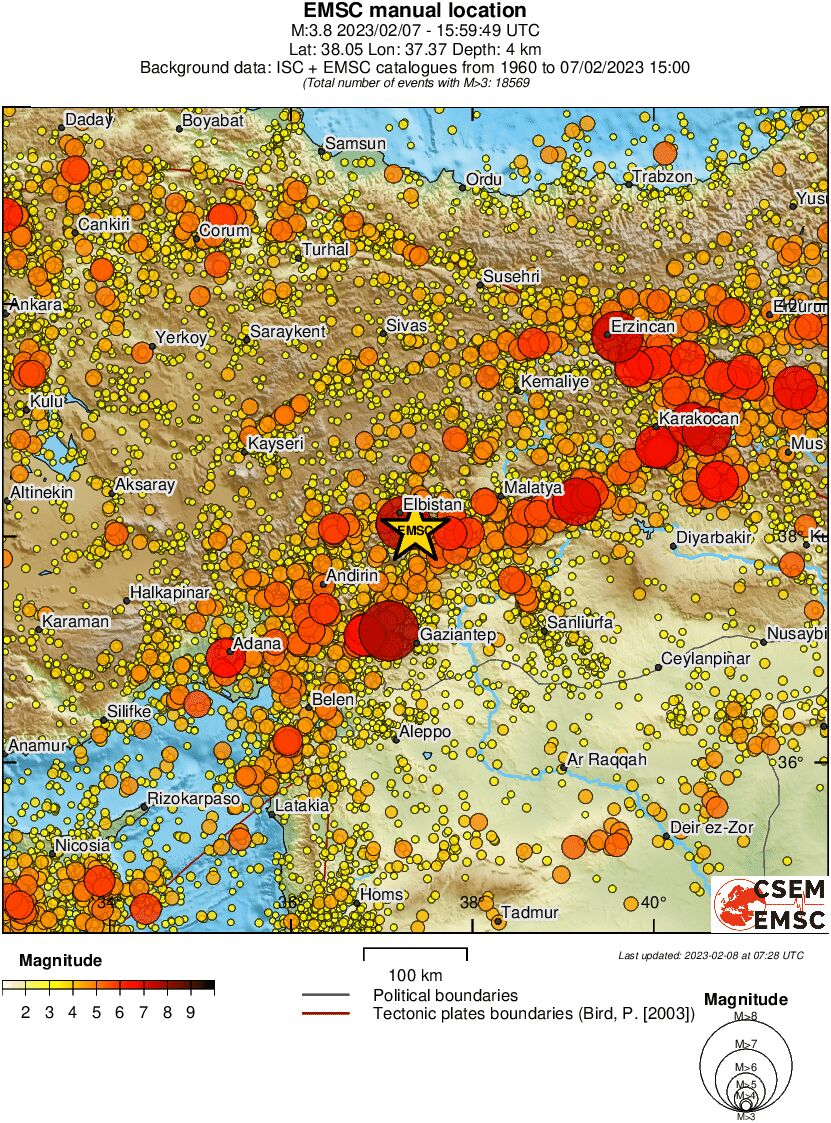 regional magnitude historical seismicity