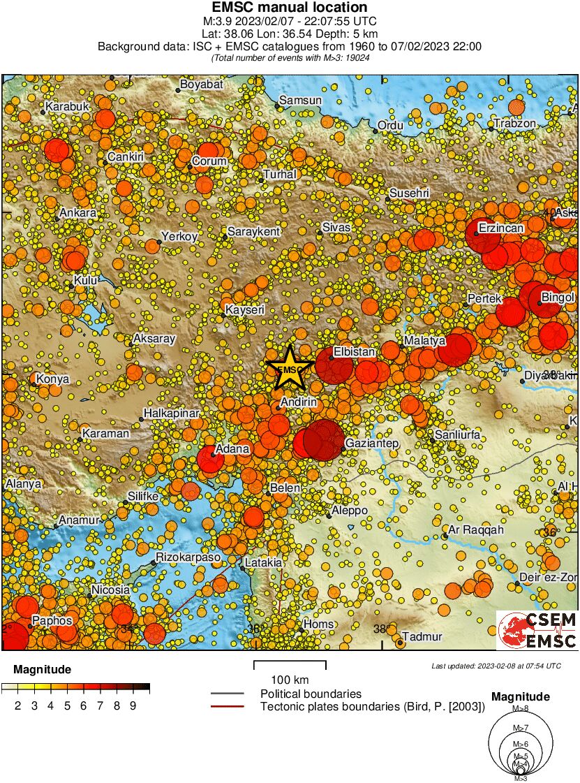regional magnitude historical seismicity