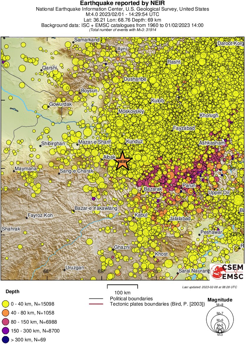 regional historical seismicity