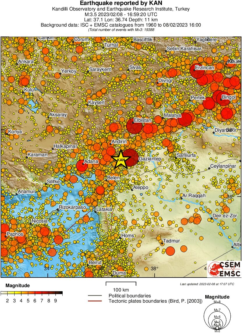 regional magnitude historical seismicity