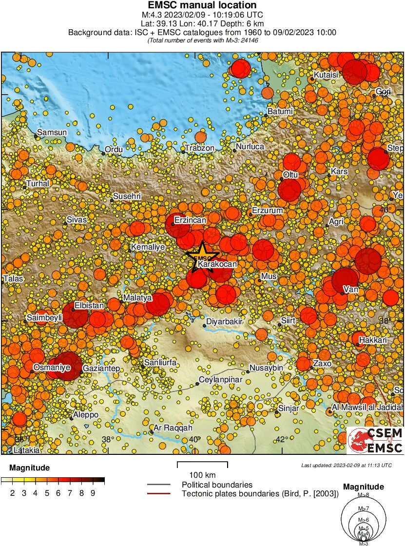 regional magnitude historical seismicity
