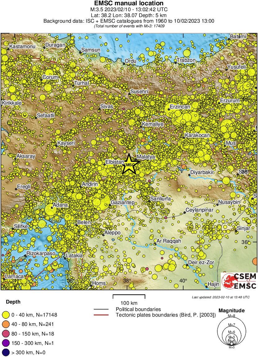 regional historical seismicity