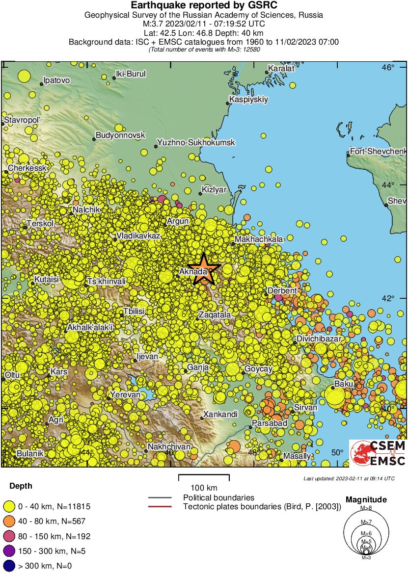 regional historical seismicity
