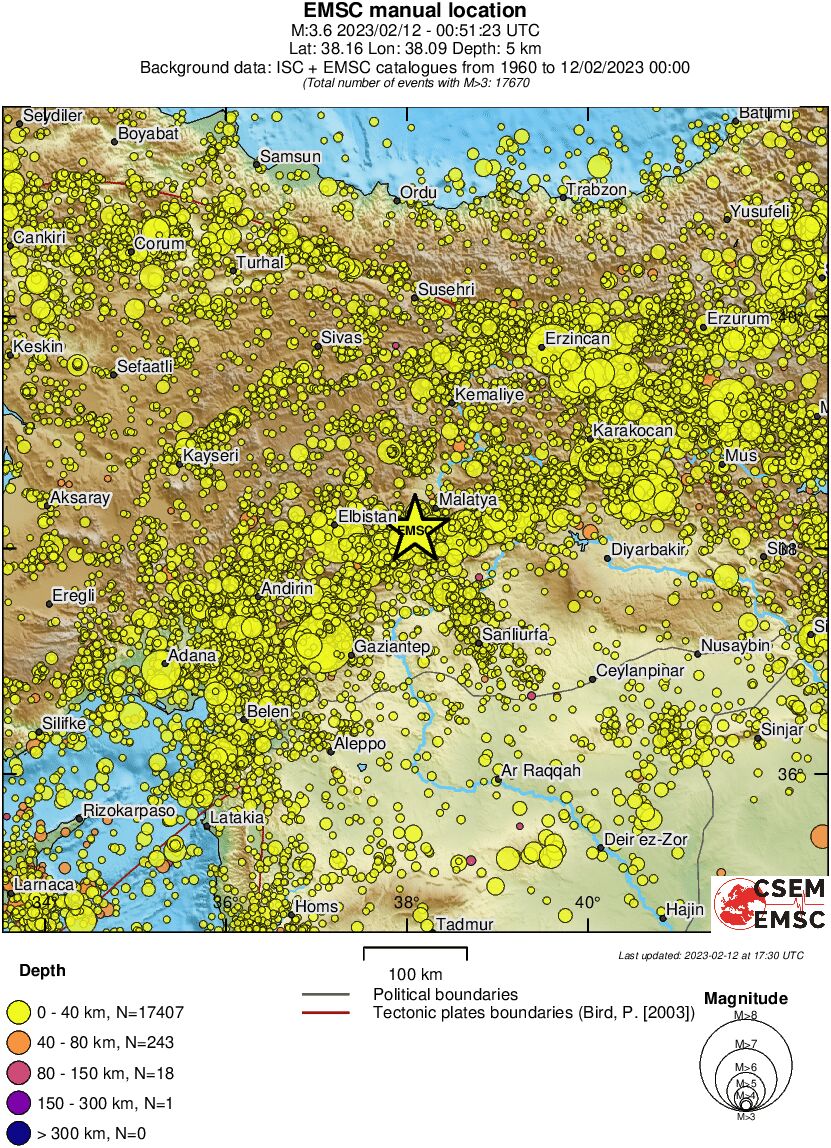 regional historical seismicity
