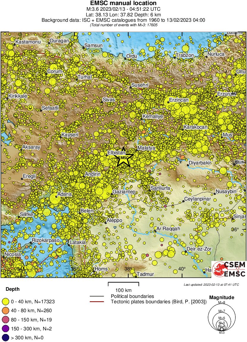 regional historical seismicity