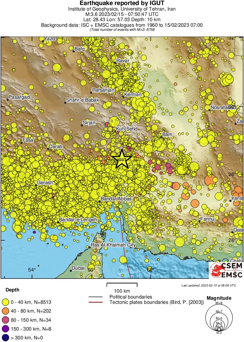 regional historical seismicity