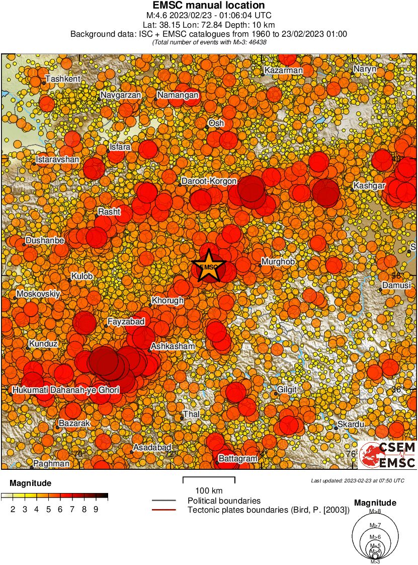 regional magnitude historical seismicity