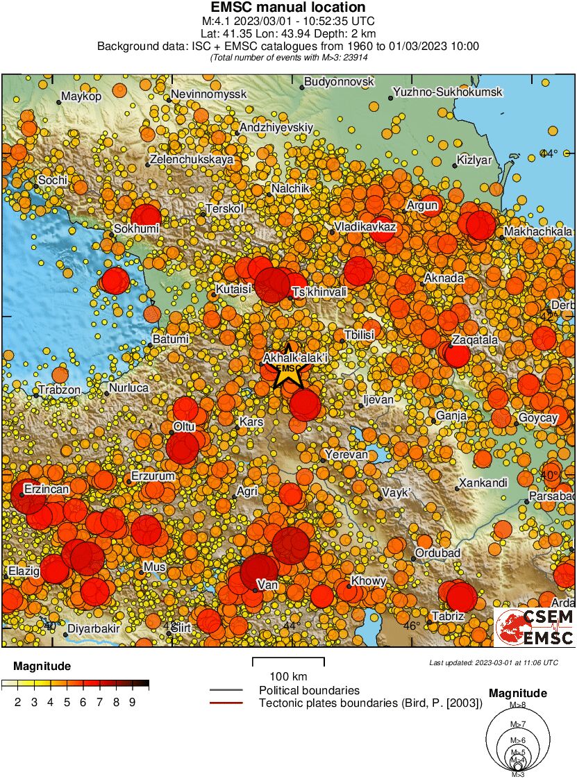 regional magnitude historical seismicity