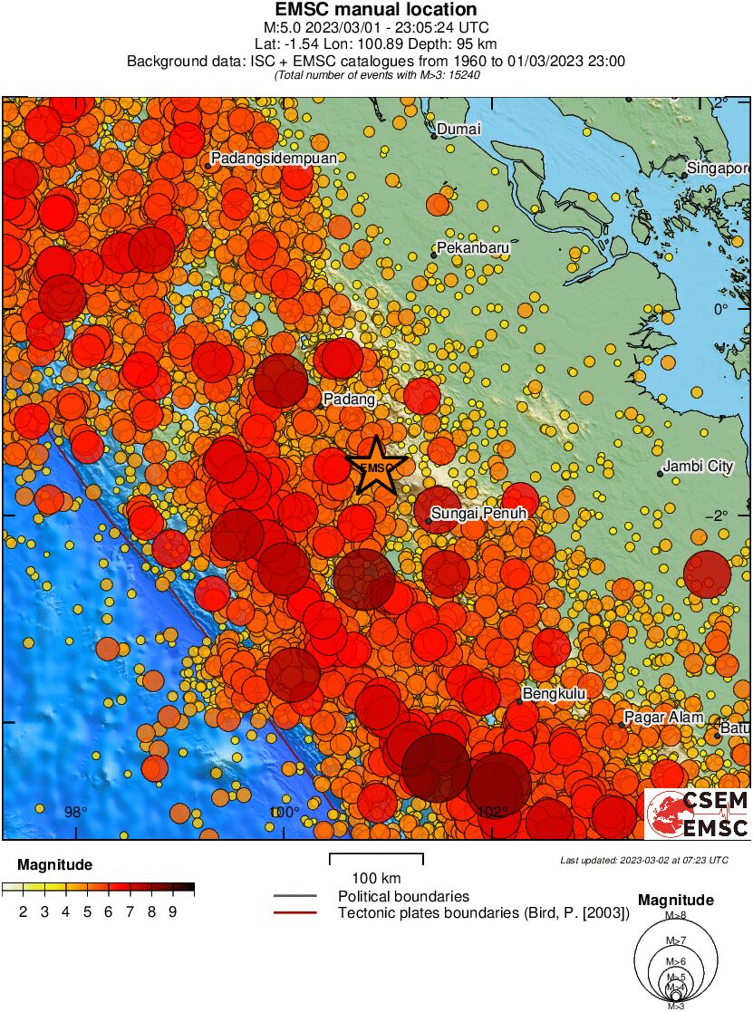 regional magnitude historical seismicity