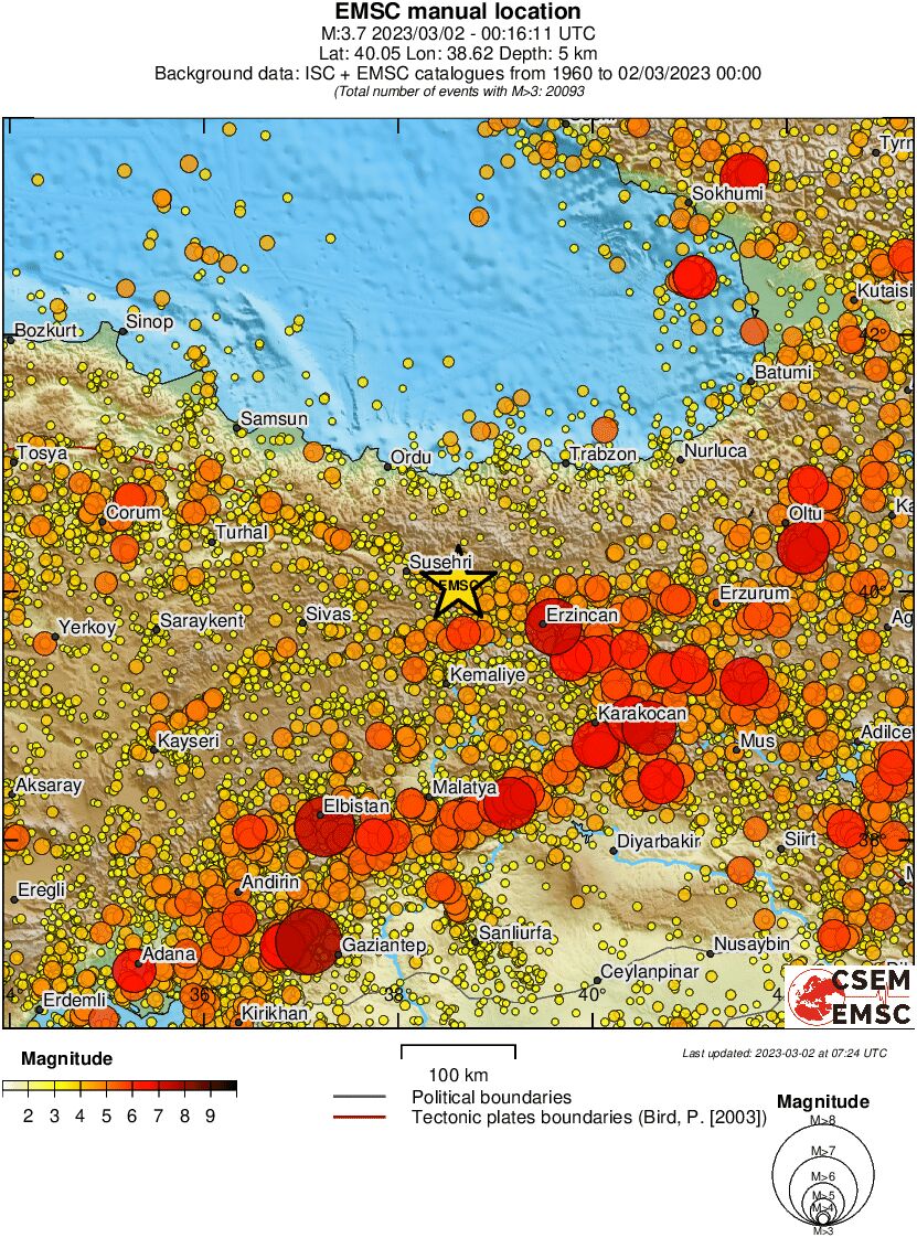 regional magnitude historical seismicity