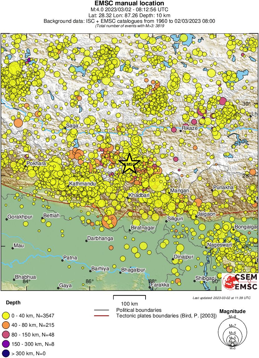 regional historical seismicity