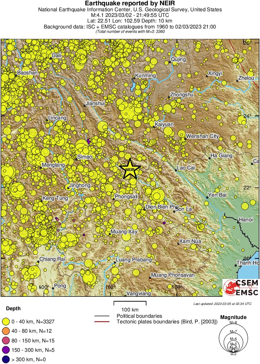 regional historical seismicity