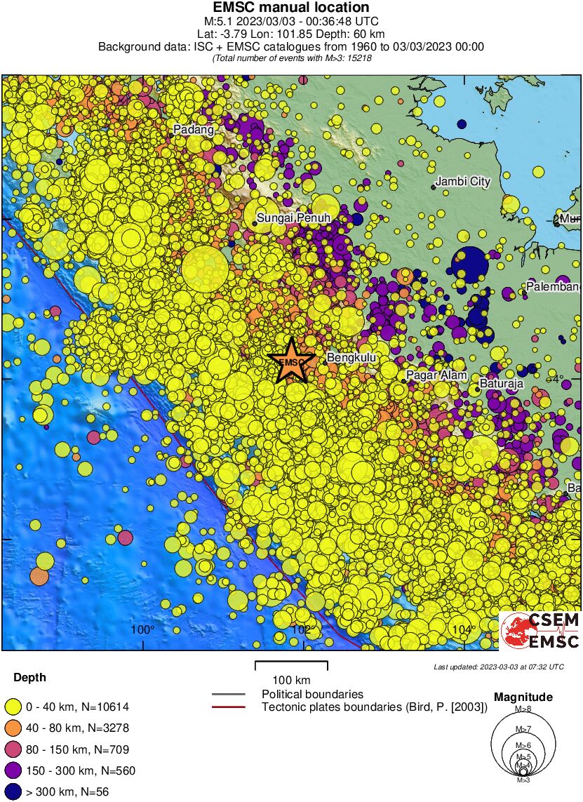 regional historical seismicity