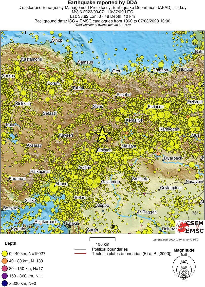 regional historical seismicity