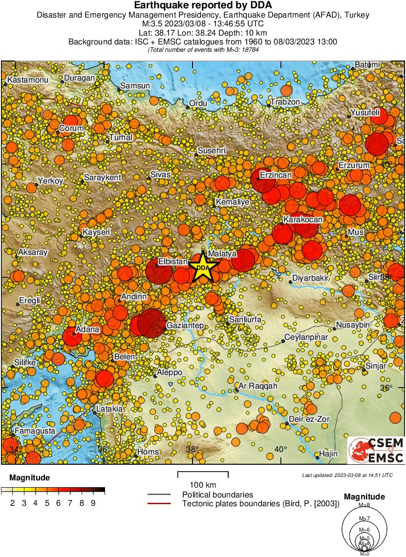 regional magnitude historical seismicity