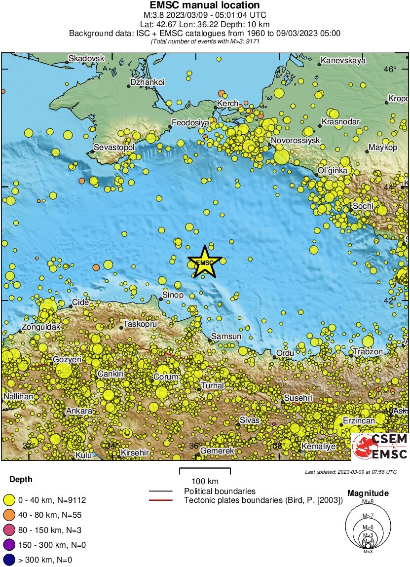 regional historical seismicity
