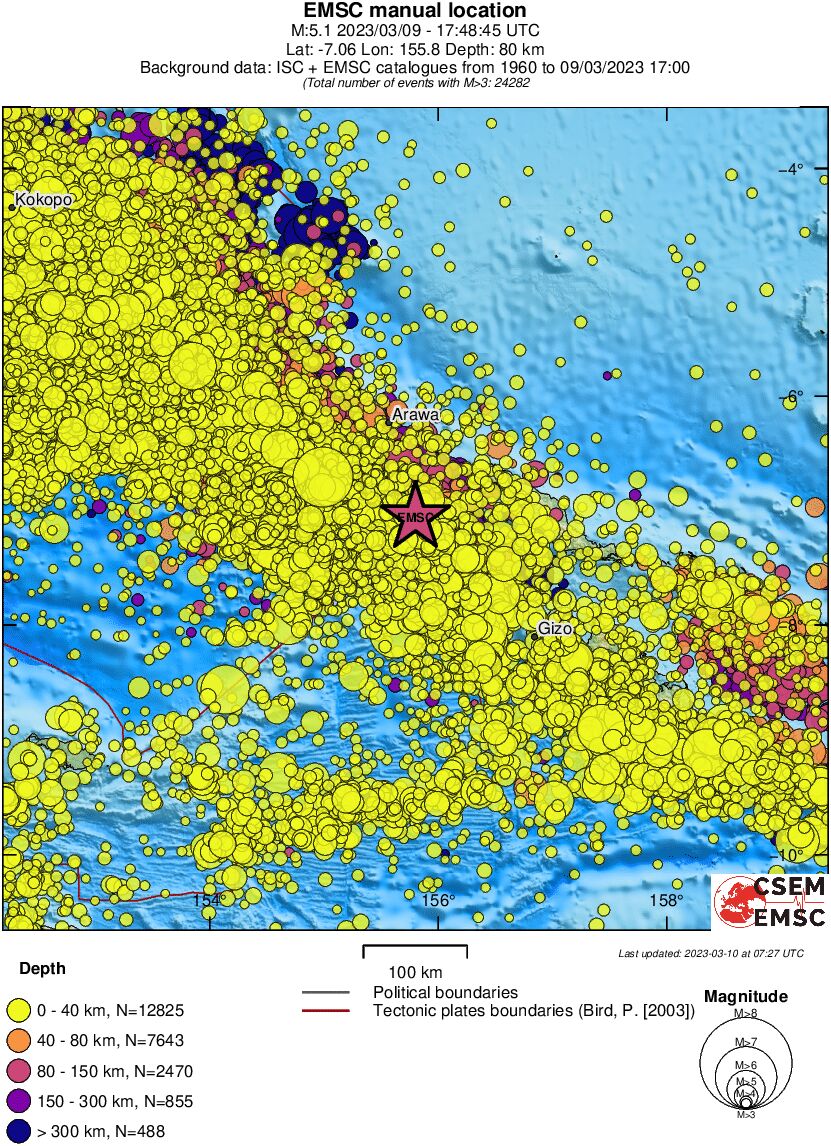 regional historical seismicity