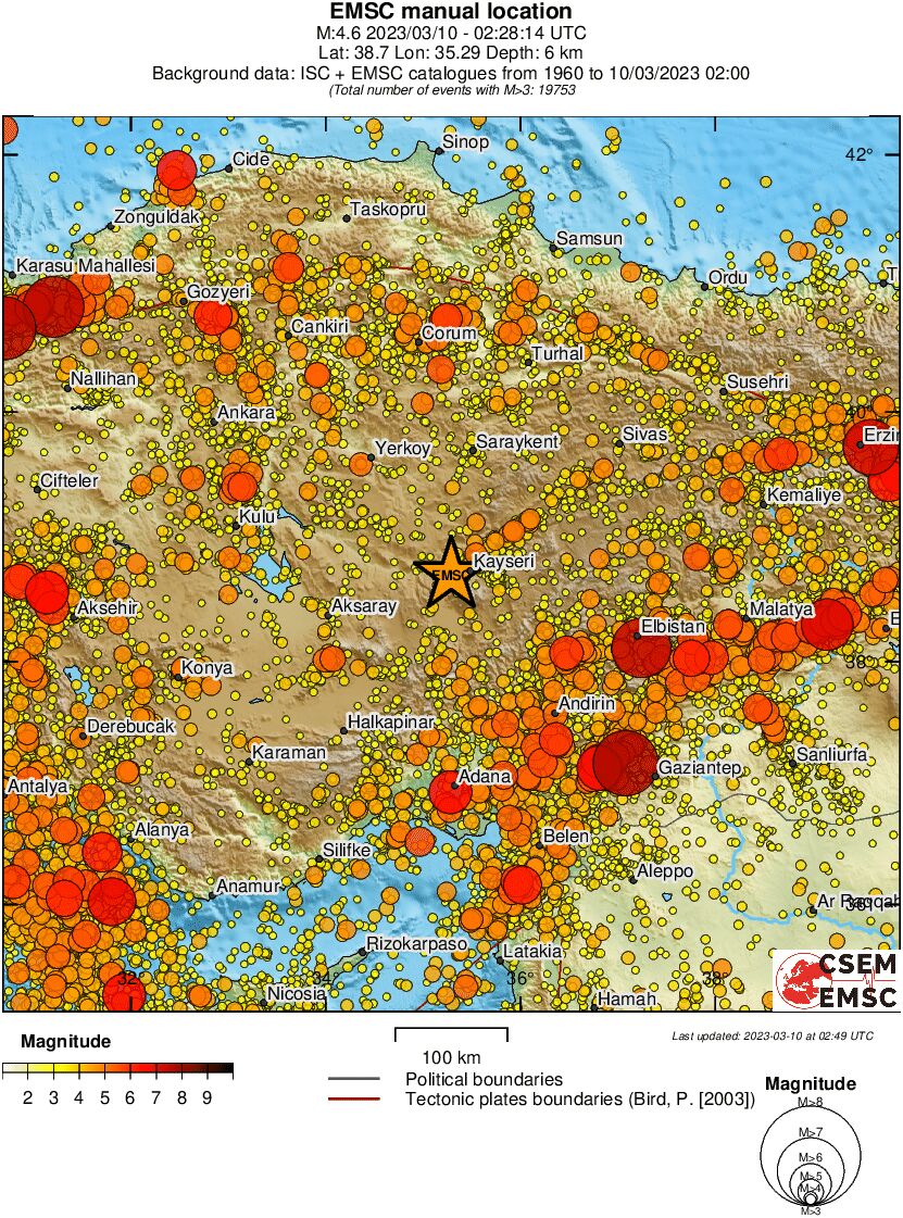 regional magnitude historical seismicity