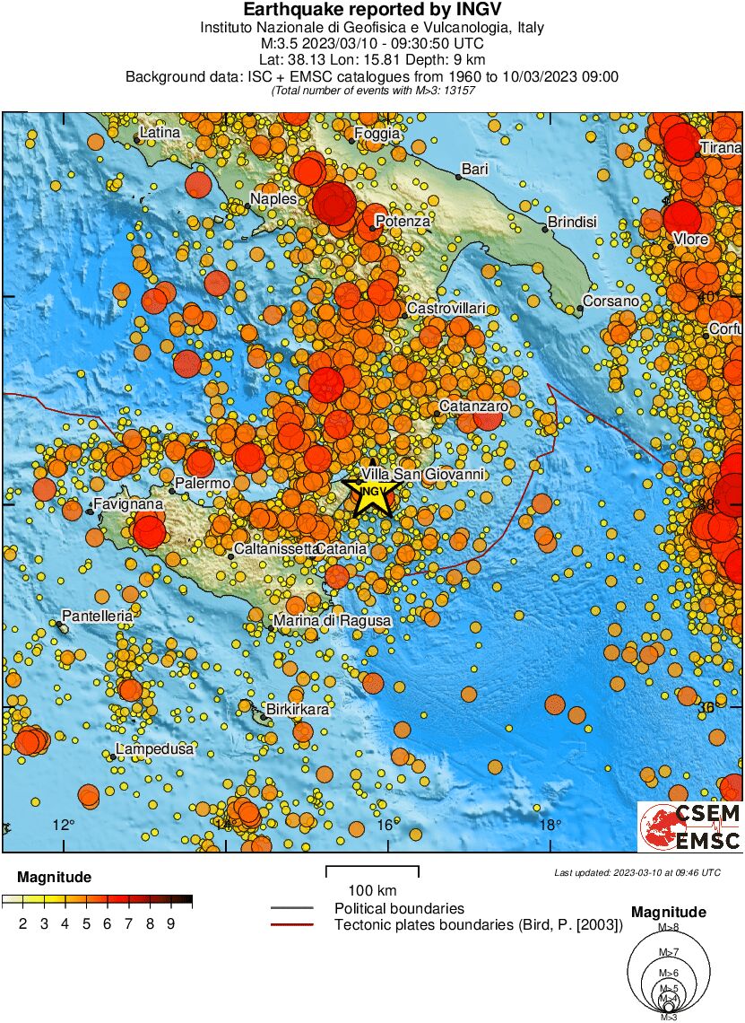 regional magnitude historical seismicity