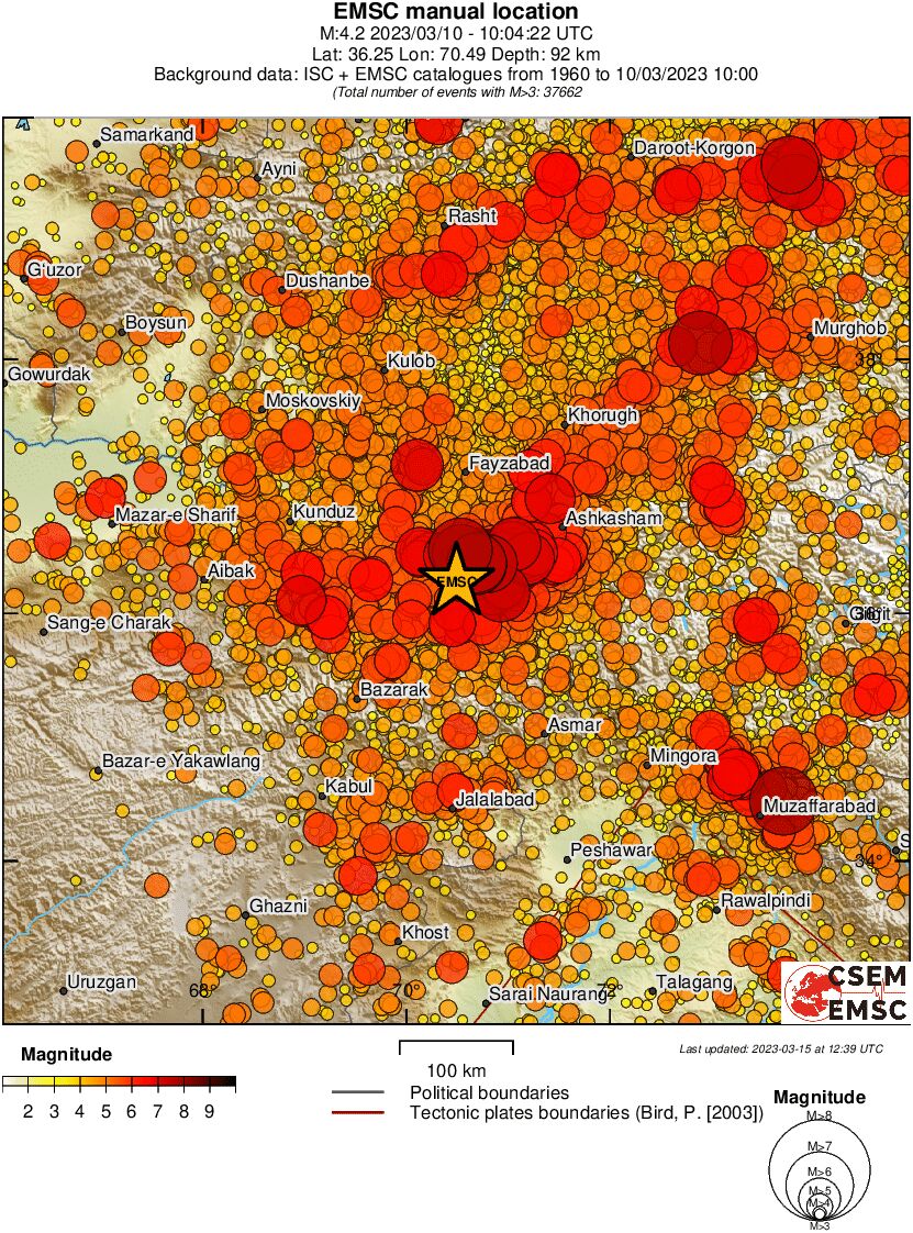 regional magnitude historical seismicity