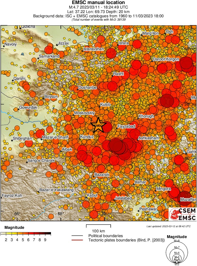 regional magnitude historical seismicity