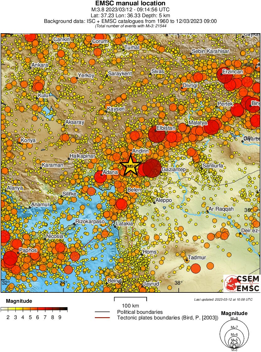 regional magnitude historical seismicity