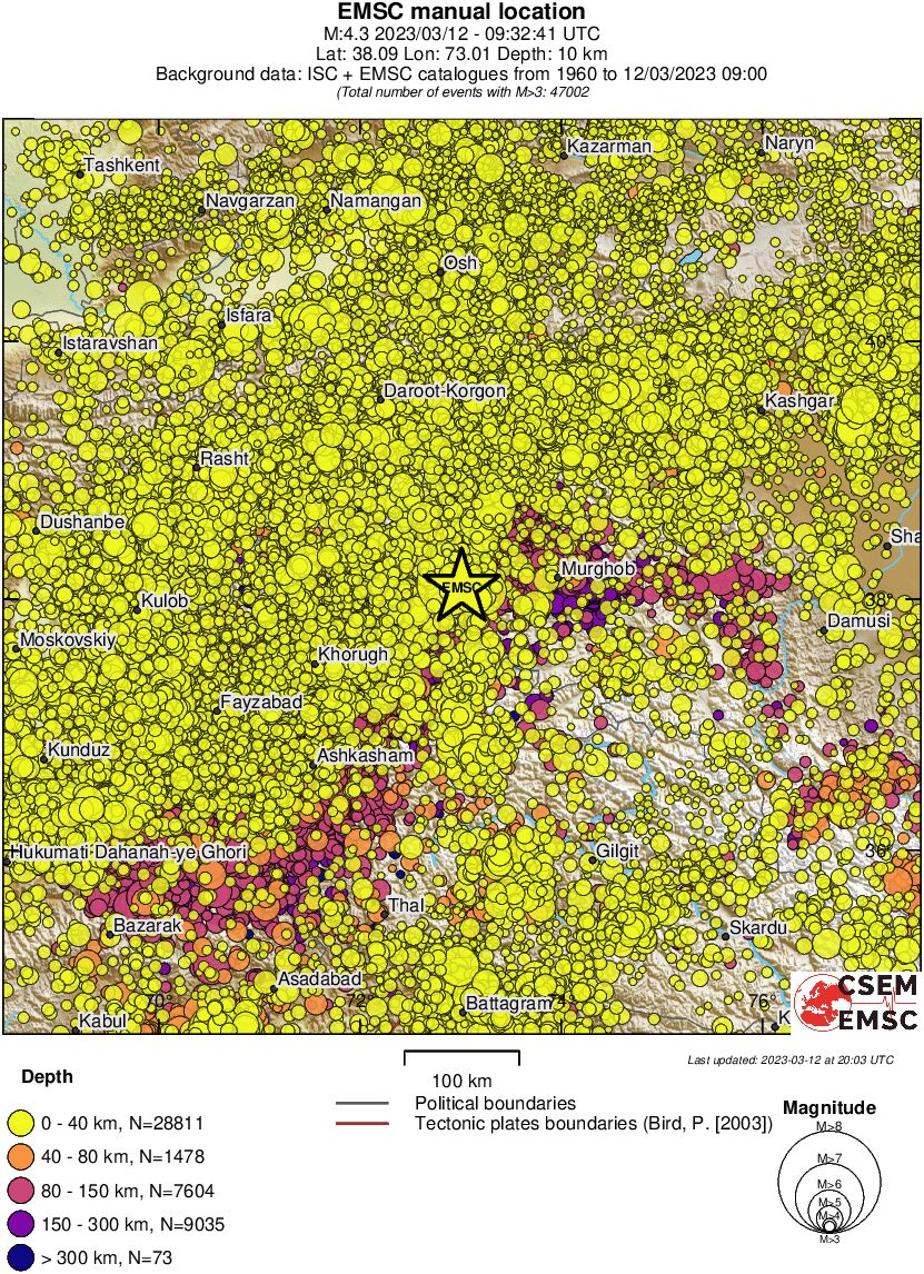 regional historical seismicity