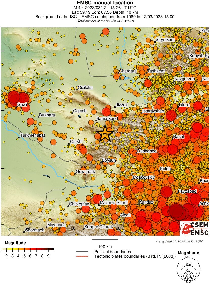 regional magnitude historical seismicity