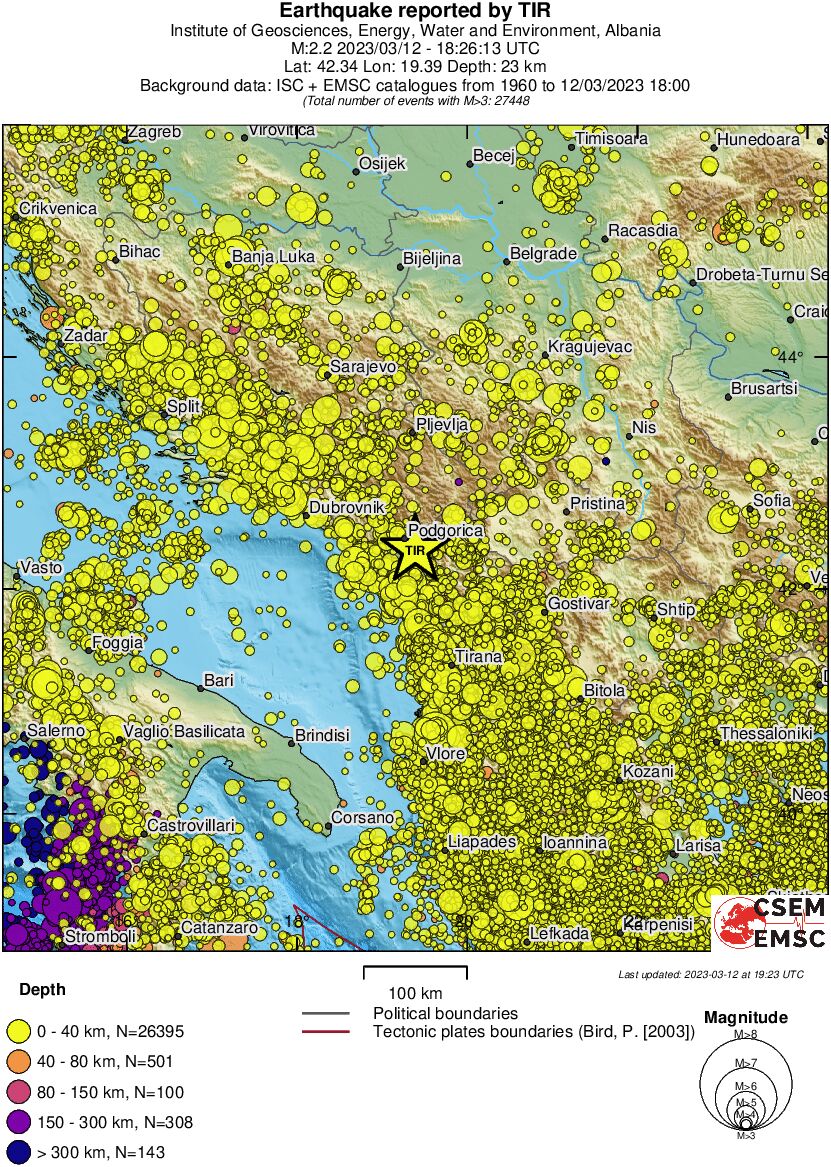 regional historical seismicity