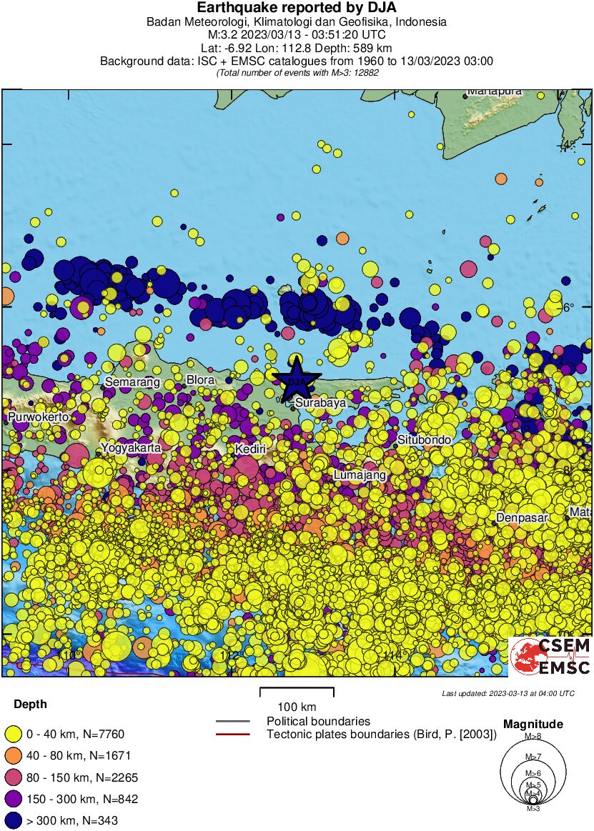regional historical seismicity