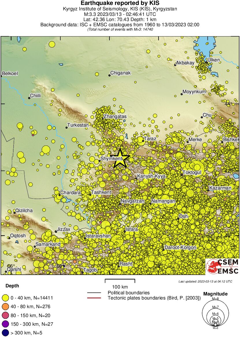 regional historical seismicity
