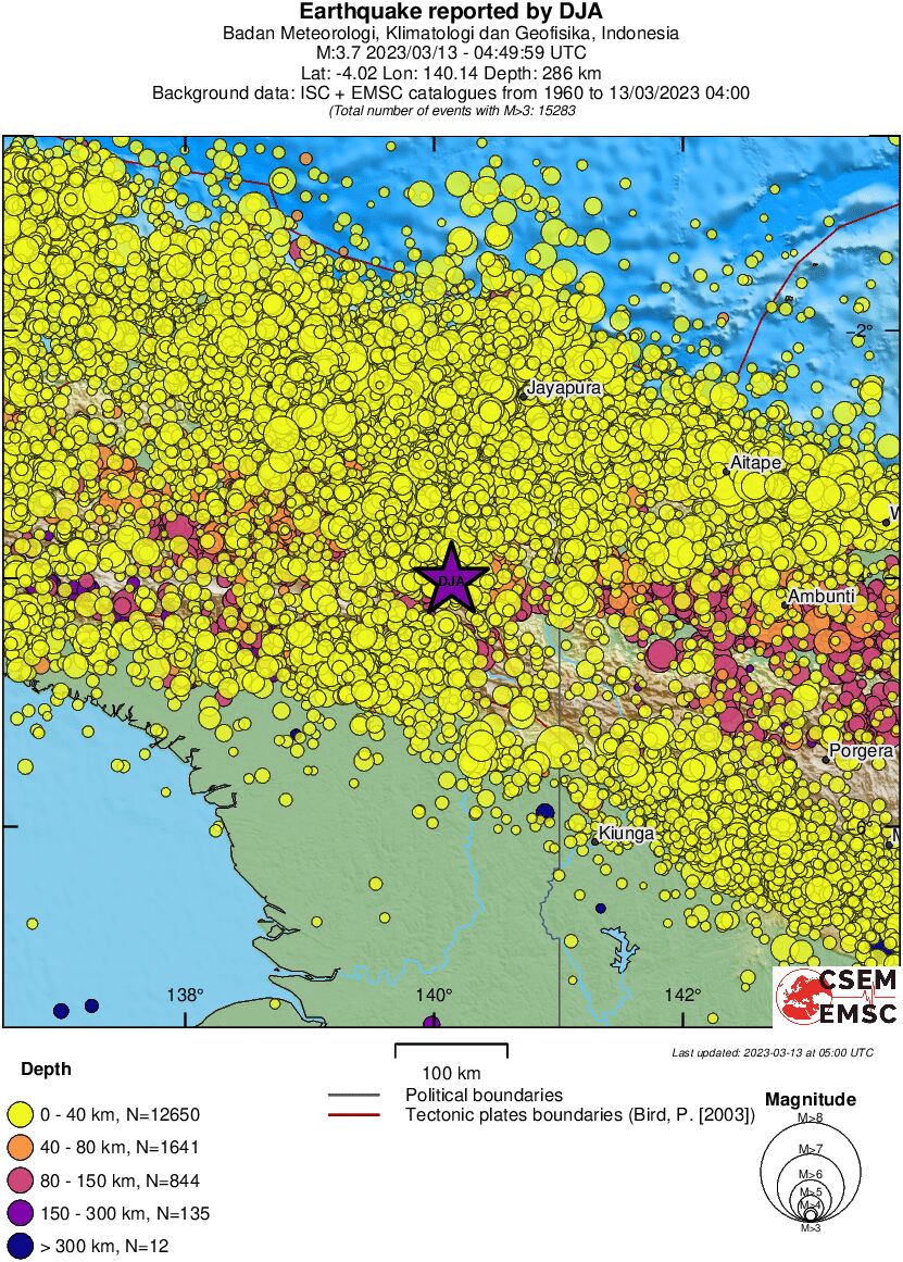 regional historical seismicity