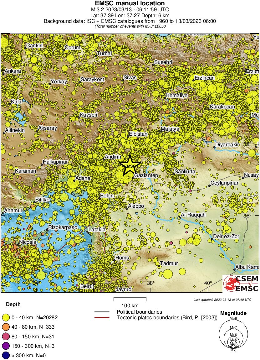 regional historical seismicity