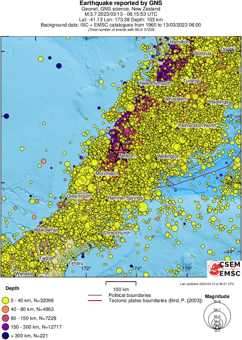 regional historical seismicity