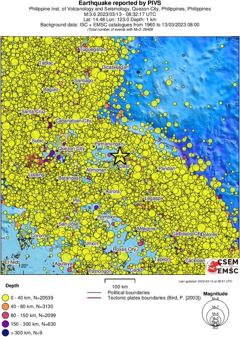 regional historical seismicity