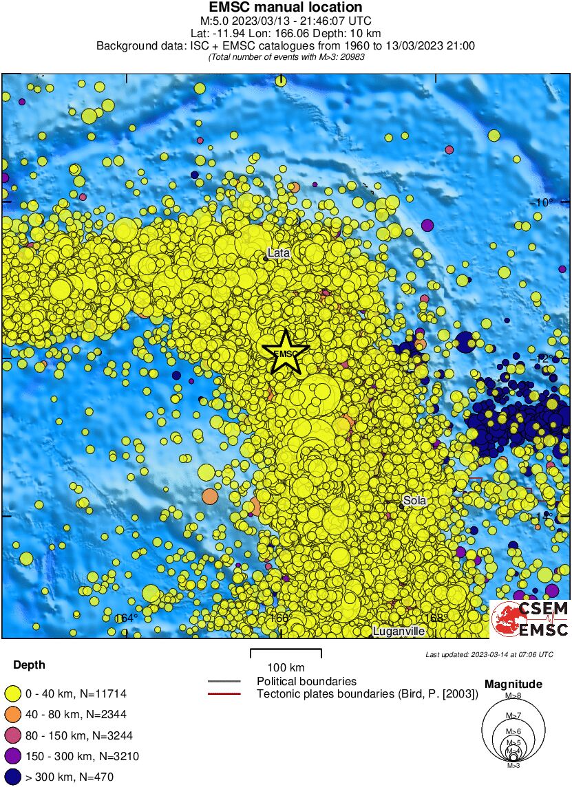 regional historical seismicity